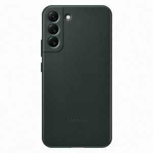 Samsung, S22+ Leather Cover Forest Green
