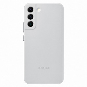 Samsung, S22+ Leather Cover Light Grey