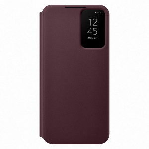 Samsung, S22+ Smart Clear View Cover Burgandy