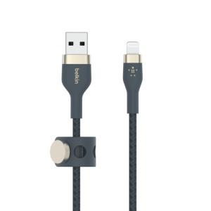 Belkin, USB-A To LTG_Braided Silicon 2M Blue