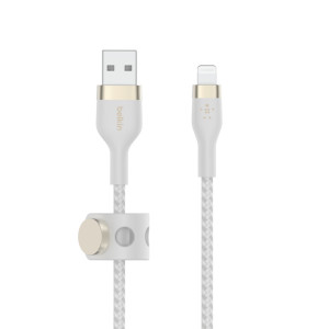 Belkin, USB-A To LTG_Braided Silicon 2M WHT