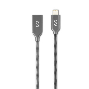Epico, USB-A To Lightning Metal CBL 1.2m - Grey