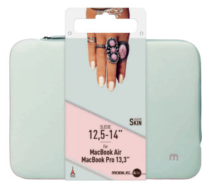 Mobilis, Skin Sleeve 12.5-14" Grey and Pink