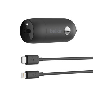 Belkin, 20W PD Car Charger+Lightning USB-C Cable