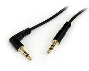 3ft Slim-Right Angle Stereo Audio Cable