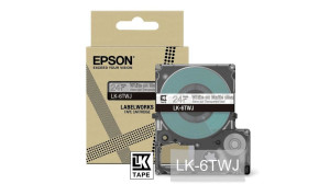 Epson, Matte Clear/White 24mm LK-6TWJ