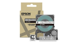Epson, Matte Clear/White 18mm LK-5TWJ