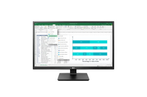 LG, 24"FHD IPS Monitor+Height Adjust Stand
