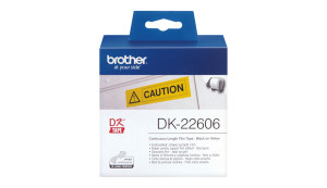 Brother, DK22606 62mm Black on Yellow Film Tape