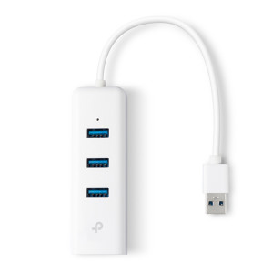 TP-Link, 3-Port USB 3.0 Hub GB Ethernet Adapter