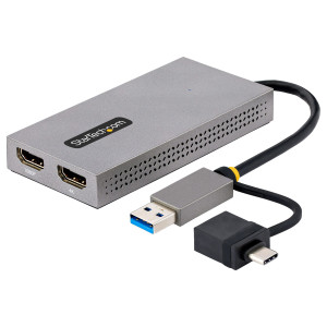 Startech, USB to Dual HDMI Adapter 4K30Hz+1080p