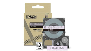 Epson, 4UAS Gray on Soft Purple Tape 12mm