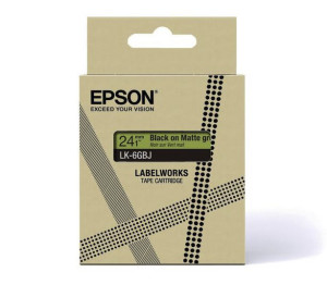 Epson, 5GBJ Black on Matte GreenTape 18mm