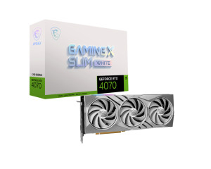 MSI, GPU NV 4070 Gaming X Slim White 12GB Fan
