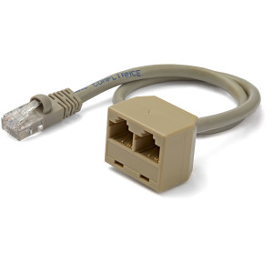 Startech, 2-to-1 RJ45 Splitter Cable Adapter - F/M