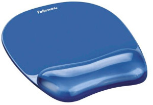 Fellowes, Crystal Gel Mousepad Wrist Support Blu