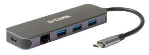 D-Link, 5-in-1 USB-C Hub With Gigabit Ethernet