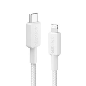Anker, 322USB-CLightningCable 6ft Braided White