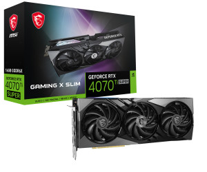 MSI, GPU NV 4070Ti Super Gaming X Slim 16GFan