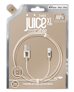 Juice, Lightning to Type C 2m Braided Eco Gold