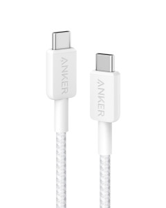 322 USB-C USB-C Cable 3ft Braided White