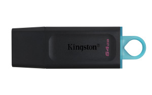 Kingston, FD 64GB Exodia USB3.2 Blk & Teal