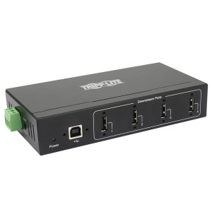 Tripp Lite, 4PT INDST USB Hub 15 KV ESD Wall/DIN MNT