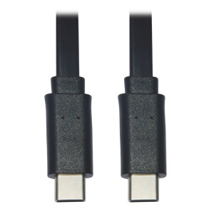 Tripp Lite, USB-C Flat Cable M/M Thndrblt 3 Blk 1.8M