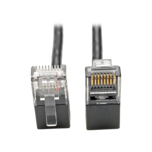 Tripp Lite, Cat6 Snagless Rt-Angle Slim Black 0.61 m