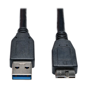 Tripp Lite, USB 3.0 Black A-Micro-B Device Cable 3ft