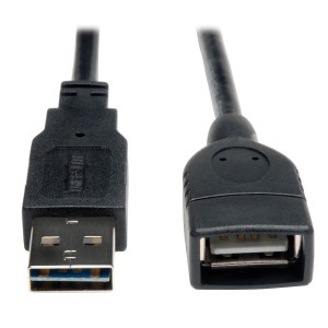 USB 2.0 Reversible A Male to A Female Ca