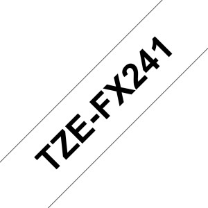 Brother, TZEFX241 18mm Flexi Blk On Wt Label Tape