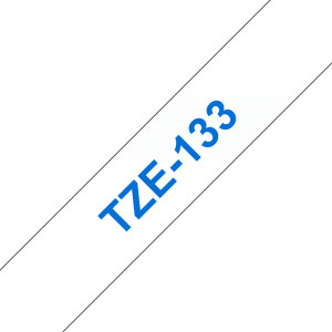 Brother, TZE133 12mm Blue On Clear Label Tape