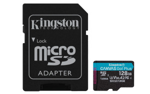 Kingston, FC 128GB microSDXC Canvas Go Plus + ADP