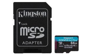 Kingston, FC 64GB microSDXC Canvas Go Plus + ADP