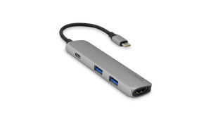 Epico, USB-C 6in1 Hub 4k HDMI - Grey/Black