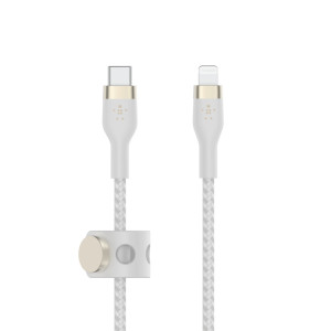 Belkin, USB-C To LTG_Braided Silicon 2M WHT