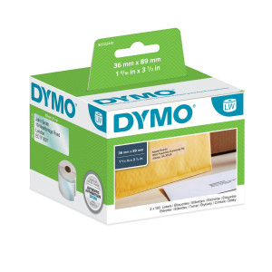 Dymo, LW Lrg Add Labels Clear Plastic 36x89