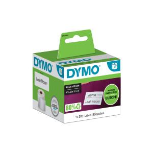 Dymo, LW Sml Name Badge Labels White Rem 41x89