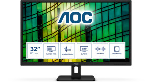 AOC, Q32E2N 31.5" QHD Async MM HDMI DP