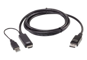 Aten, True 4K 1.8M HDMI to DP Cable