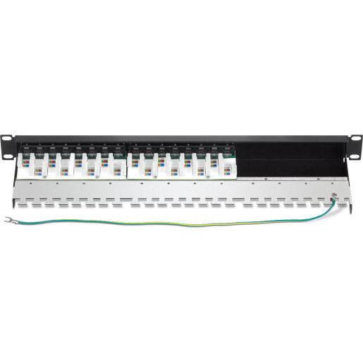 16-Port Cat6a Shielded Patch Panel