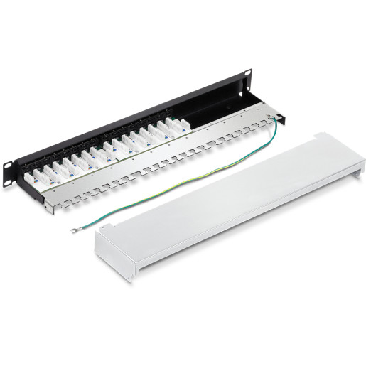 16-Port Cat6a Shielded Patch Panel
