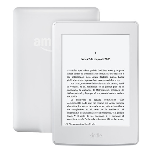 Kindle Paperwhite White & PU Black Cover