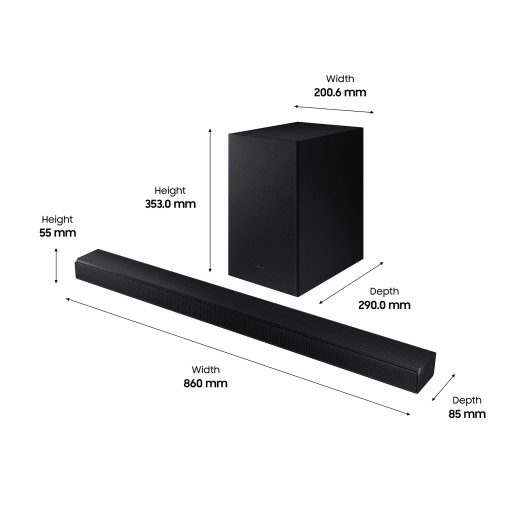 A550 Soundbar with Wireless Sub