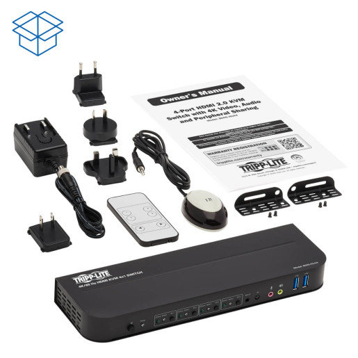 HDMI USB KVM Switch 4-Port 4K 60Hz Ir