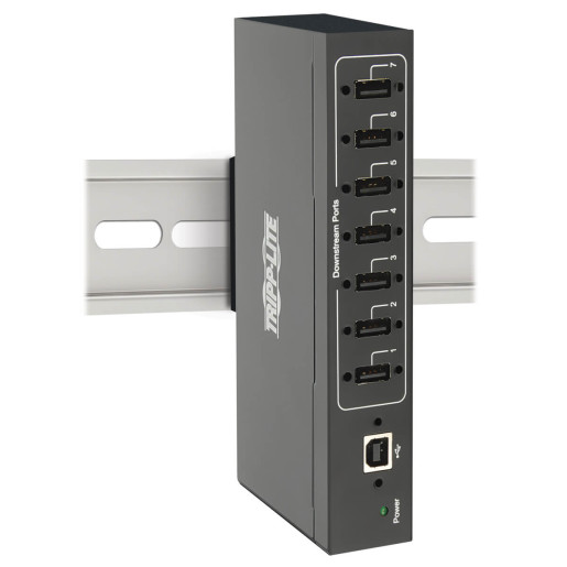 7PT INDST USB Hub 15 KV ESD Wall/DIN MNT
