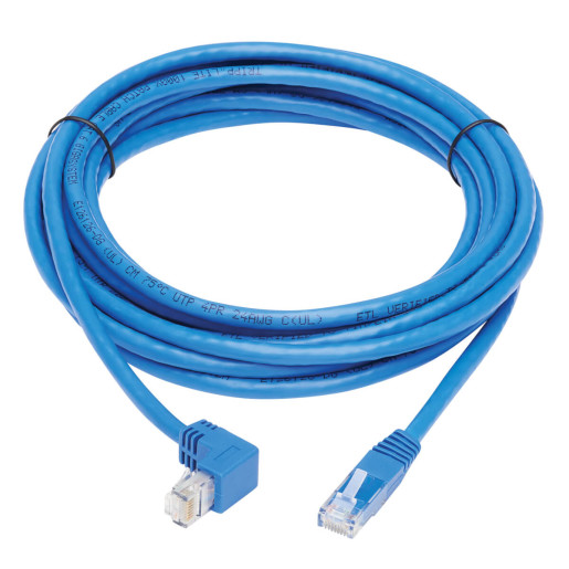 Cat6 Down Right Angle Slim M/M Blue 6M