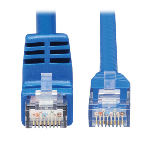 Cat6 Down Right Angle Slim M/M Blue 6M