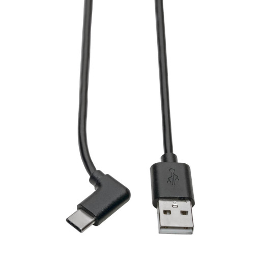 USB-A Male to Right Angle USB-C Male 2M